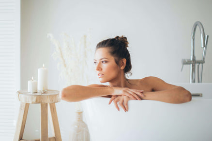 Woman in the bathtub for a spa-like experience