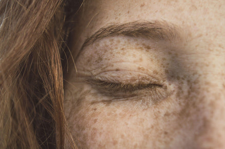 Fine lines on woman's face