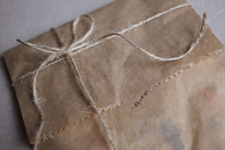 gift with twine ribbon bow
