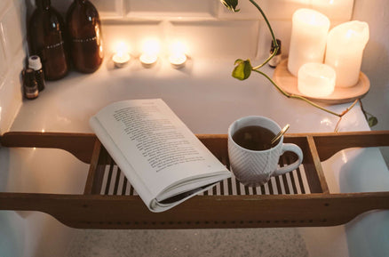 relaxing bath setup